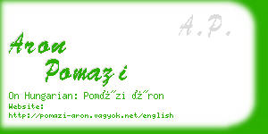 aron pomazi business card